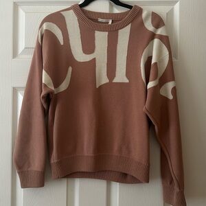 Chloe sweater, size small, rose gold/dusty pink